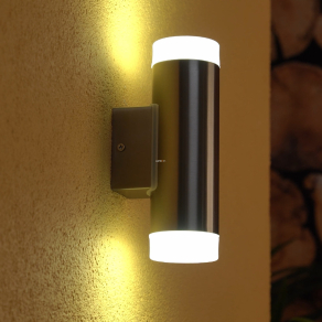   Kültéri fali lámpa két foglalattal, ezüst-fehér színű - Riga Eglo 92736