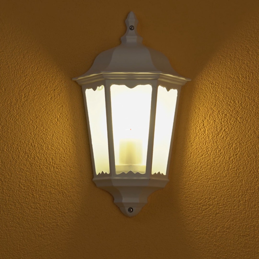 Kültéri fali lámpa, fehér-áttetsző (Navedo)