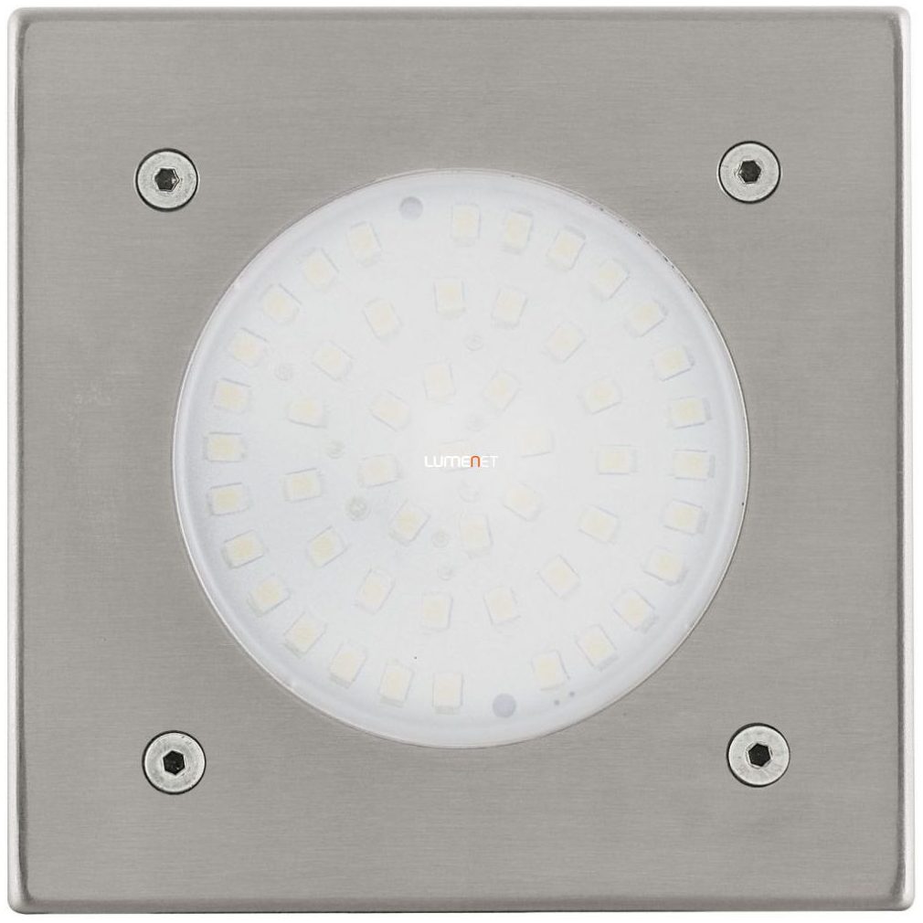 Kültéri talajba építhető szögletes LED lámpa 2,5 W, melegfehér, ezüstszínű (Lamedo)