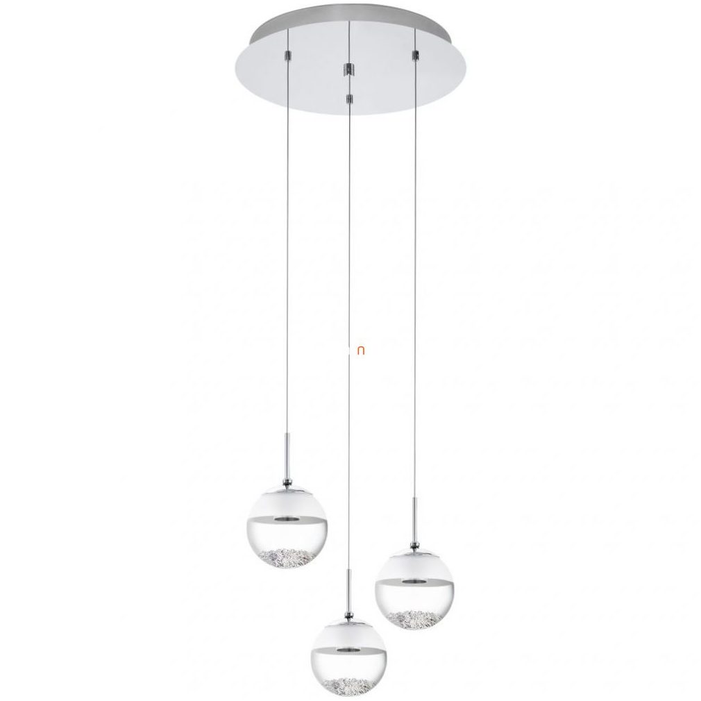 Függesztett LED lámpa 15 W, melegfehér, áttetsző-ezüstszínű (Montefio)