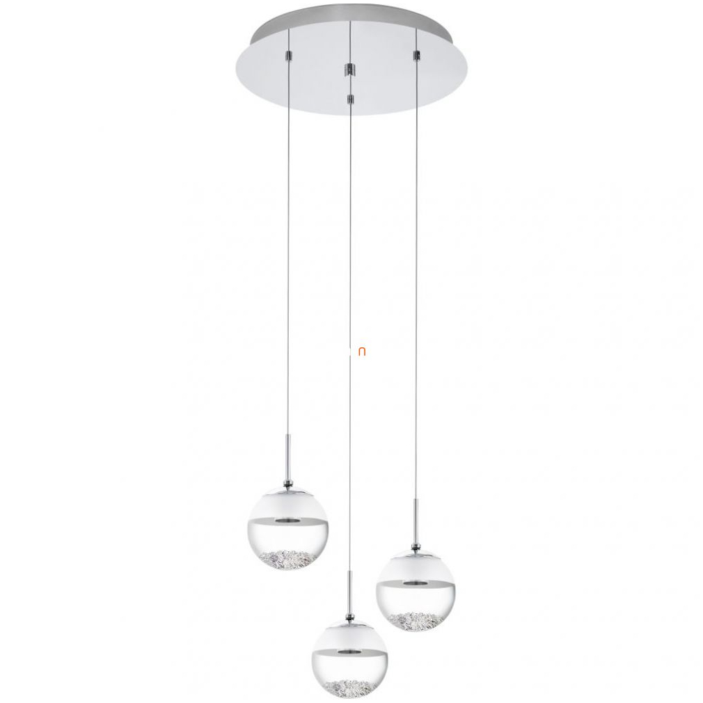 Függesztett LED lámpa 15 W, melegfehér, áttetsző-ezüst - Montefio Eglo 93709