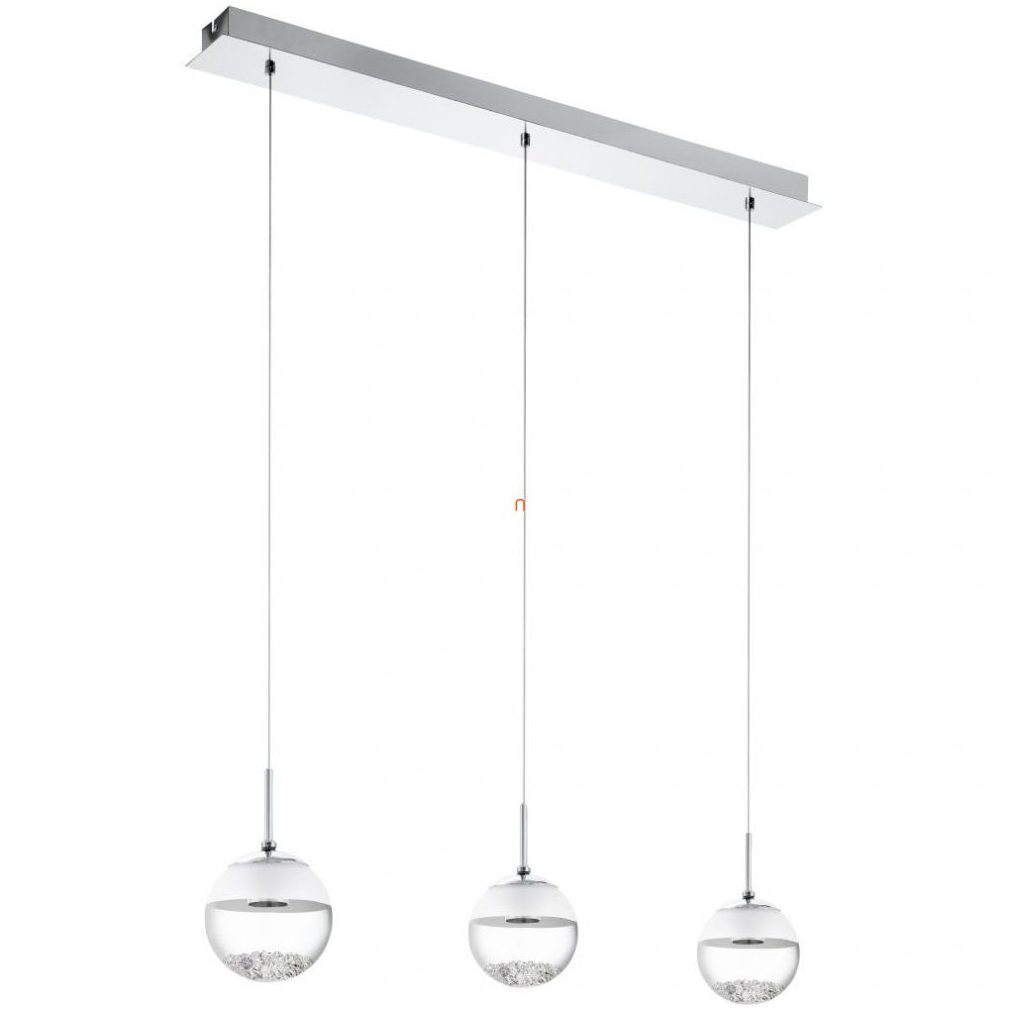 Függesztett LED lámpa 15 W, melegfehér, ezüst-áttetsző (Montefio)