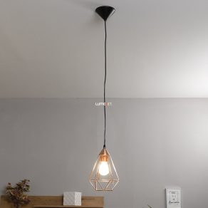   Függesztett lámpa vörösréz színben 17,5 cm - Tarbes Eglo 94193