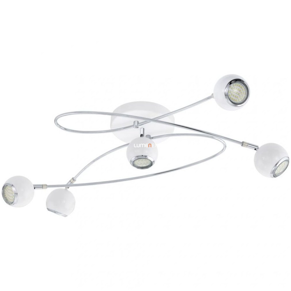 Mennyezeti lámpa öt foglalattal, fehér-krómszínű (Locanda)
