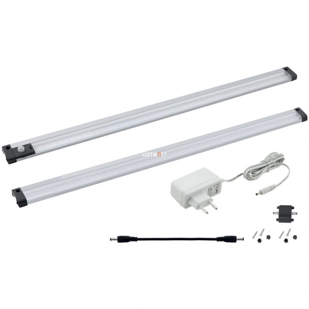 Pultvilágító LED lámpa mozgásérzékelővel 5 W, hidegfehér, 50 cm, ezüstszínű (Vendres)