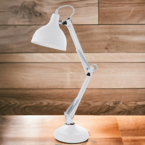   Íróasztali lámpa fehér színben, 71 cm - Borgillio Eglo 94699, 1xE27 foglalattal