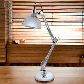   Íróasztali lámpa, krómozott, 71 cm - Borgillio Eglo 94702, 1xE27 foglalattal