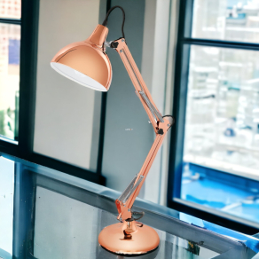   Íróasztali lámpa vörösréz színben, 71 cm - Borgillio Eglo 94704, 1xE27 foglalattal
