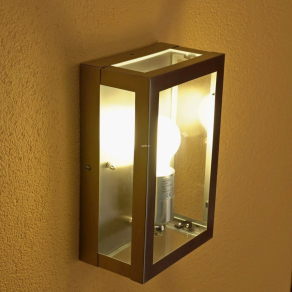   Kültéri üvegdobozos fali lámpa ezüstszínű - Alamonte Eglo 94827