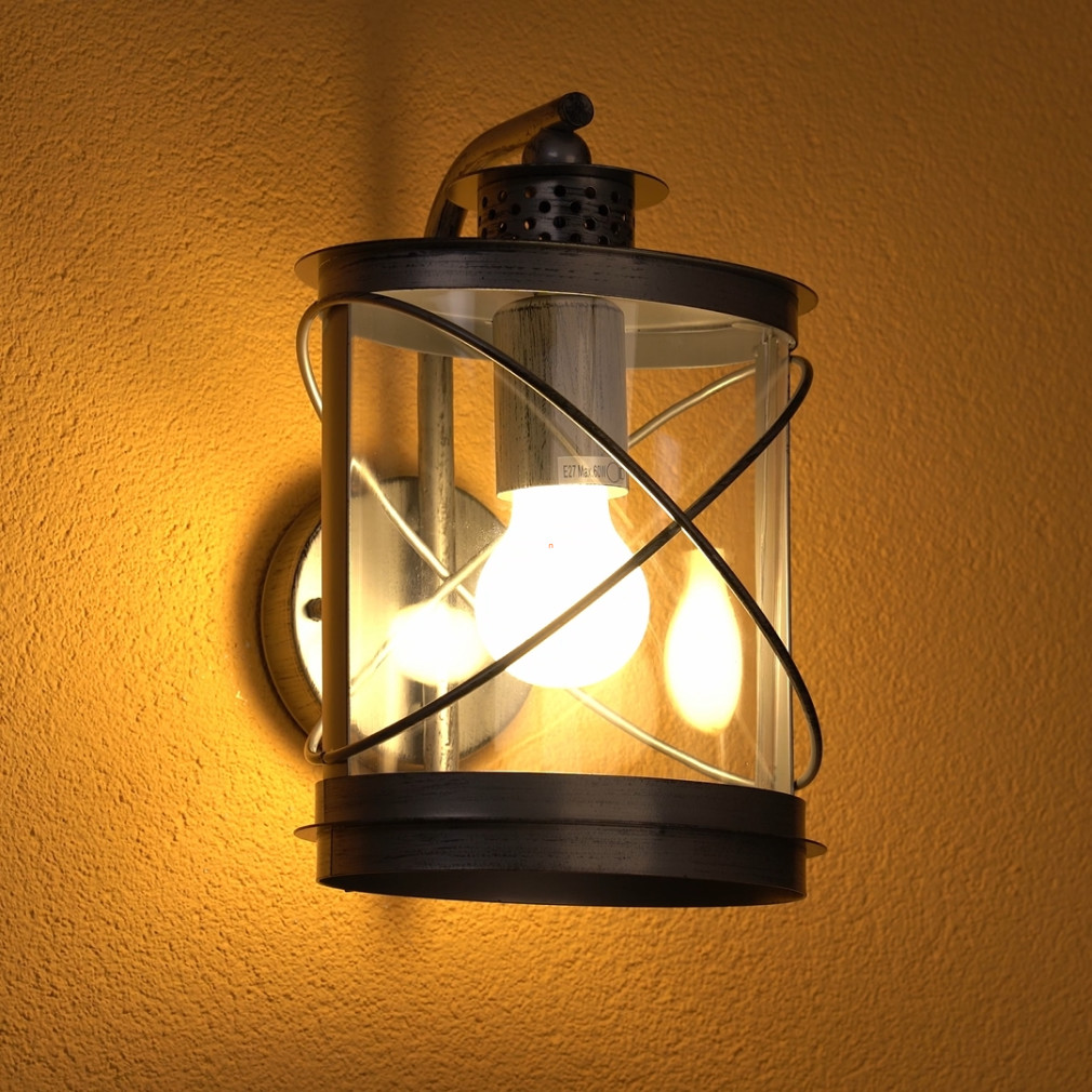 Vintage kültéri fali lámpa antikolt ezüstszínű (Hilburn 1)