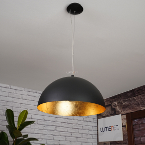   Függesztett lámpa, 38 cm, fekete-arany színben - Gaetano Eglo 94935