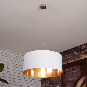   Bontott csomagolású Függesztett lámpa, fehér-sárgaréz - Pasteri Eglo 95045