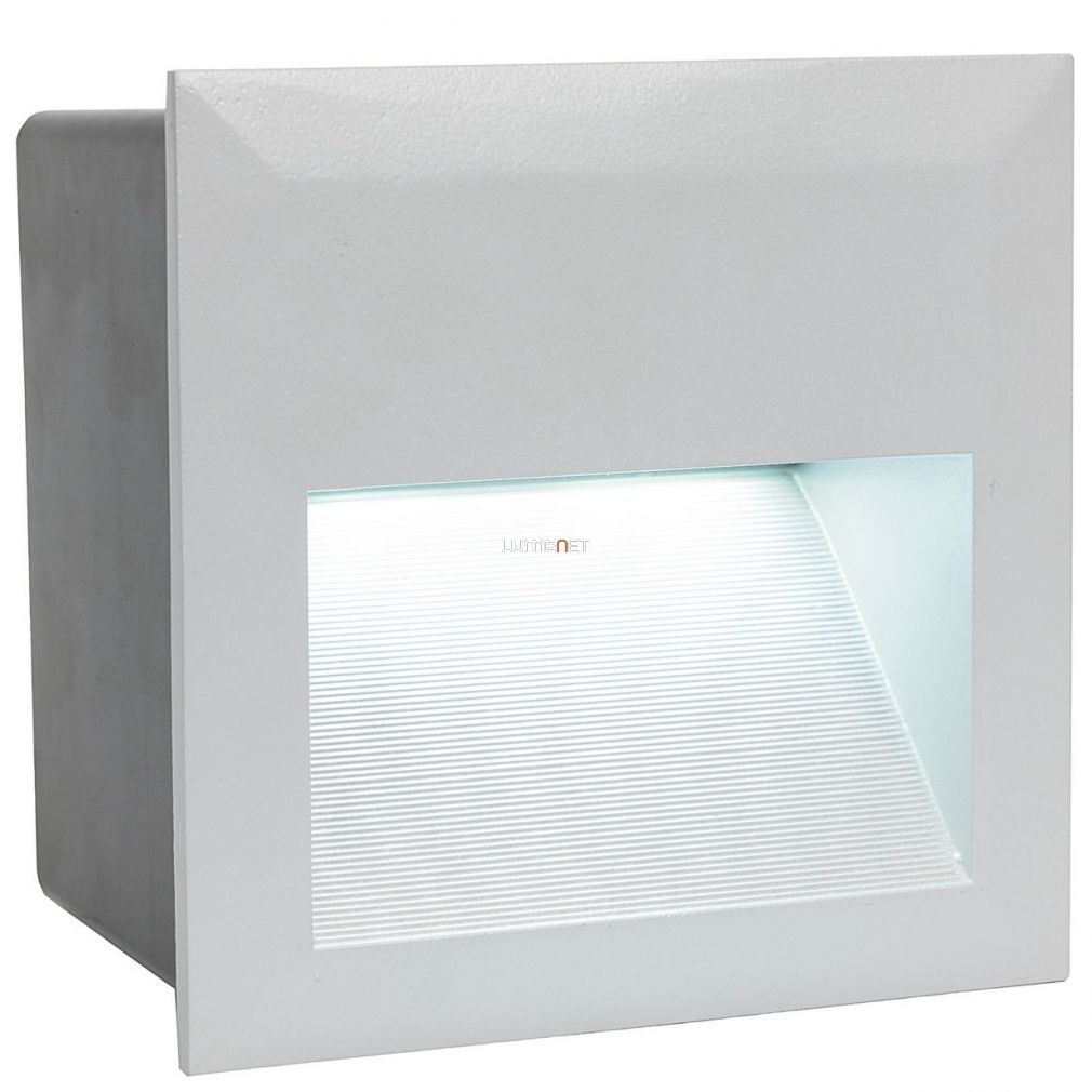 Kültéri falba építhető LED lámpa 3,7 W, hidegfehér, ezüstszínű (Zimba)