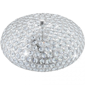   Mennyezeti kristály lámpa két foglalattal, krómszínű - Clemente Eglo 95284