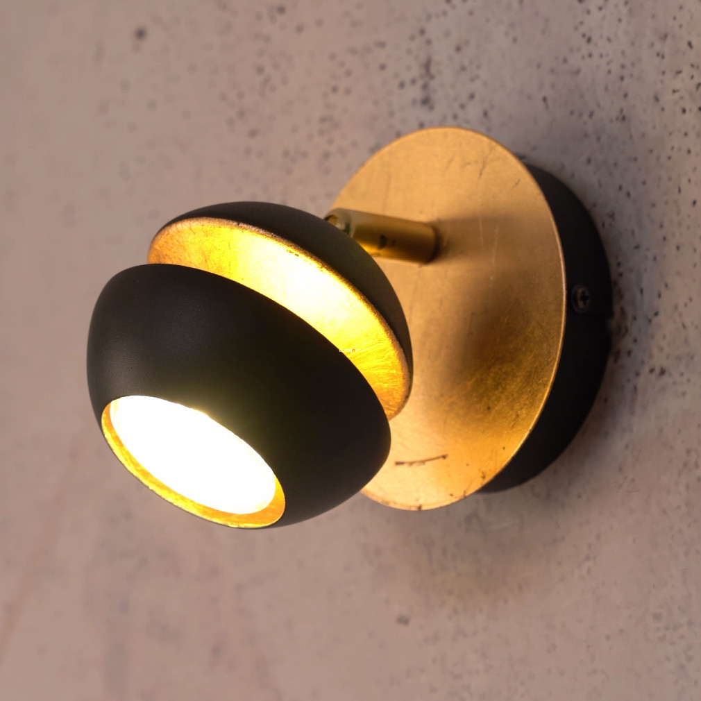 Fali lámpa, fekete-arany színű (Nocito)