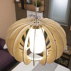   Kontúrozott szélű fa függesztett lámpa - Stellato 1 Eglo 95598