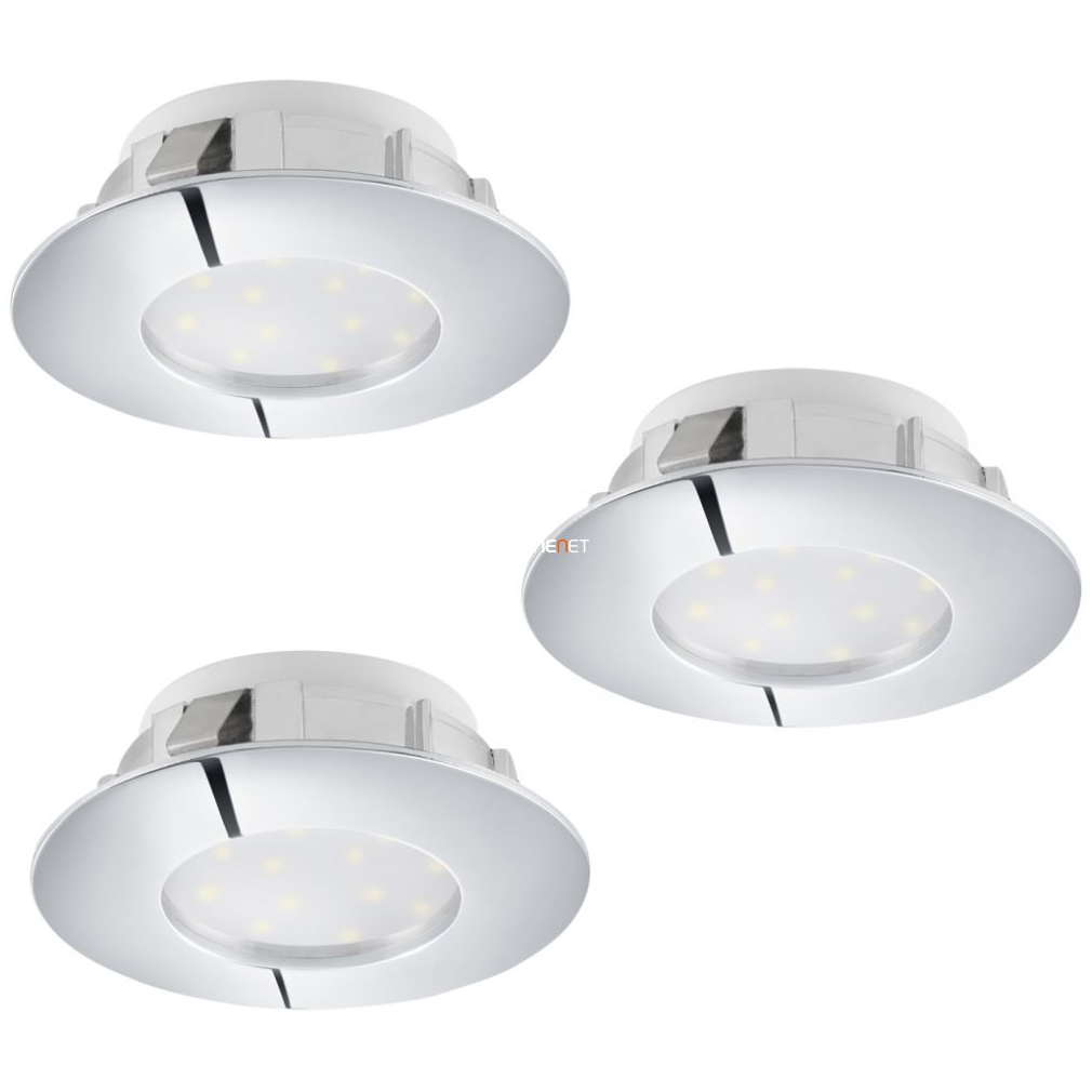 Süllyesztett LED spot lámpa, kerek 18 W, melegfehér, króm, 3 darabos - Pineda Eglo 95808