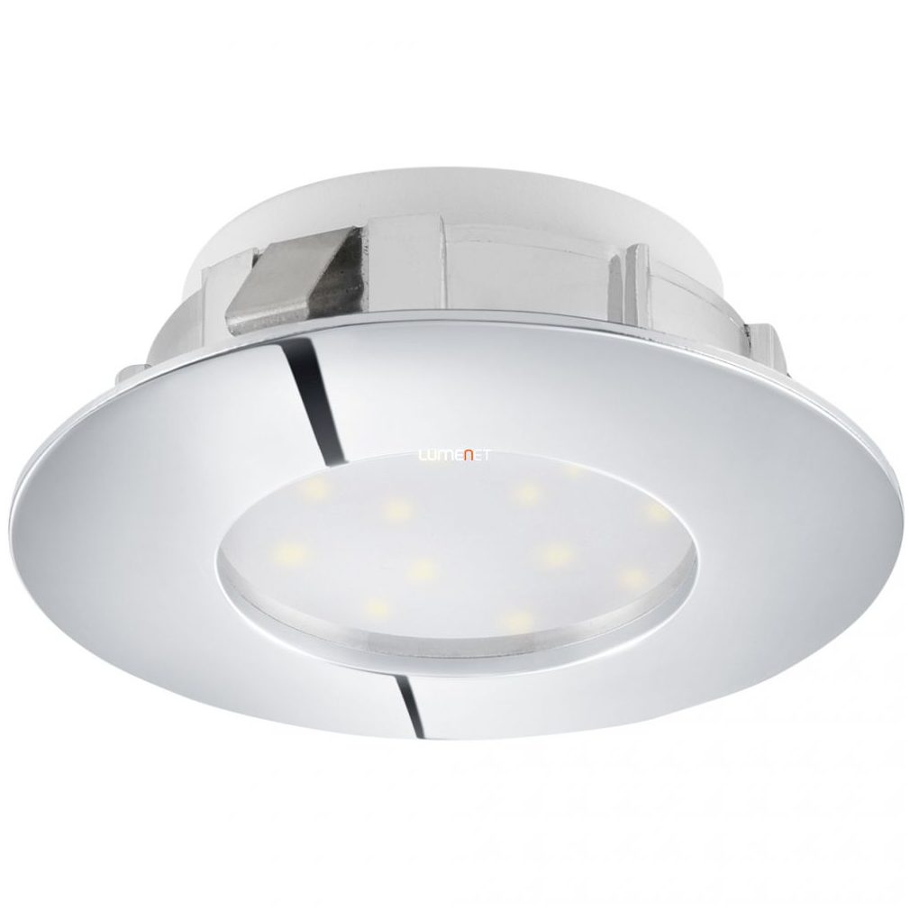 Süllyesztett LED spotlámpa, kerek 6 W, melegfehér, 7,8 cm, krómszínű (Pineda)