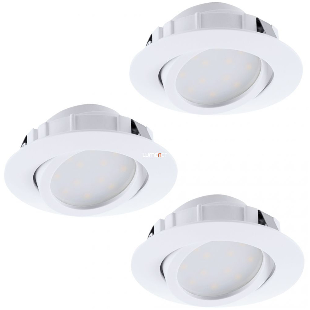 Süllyesztett LED spot lámpa, kerek 18 W, melegfehér, 8,4 cm, fehér, 3 darabos - Pineda Eglo 95851