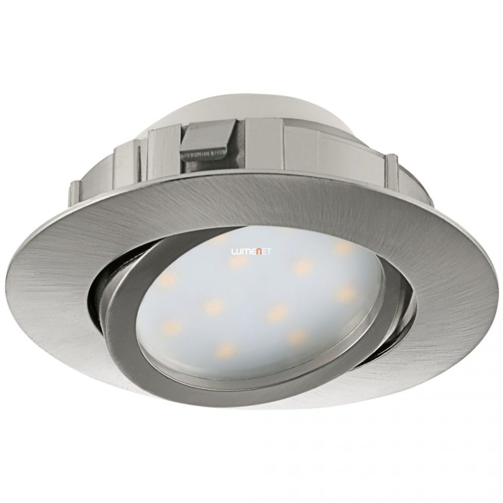 Süllyesztett LED spotlámpa, billenthető 6 W, melegfehér, nikkel színű (Pineda)