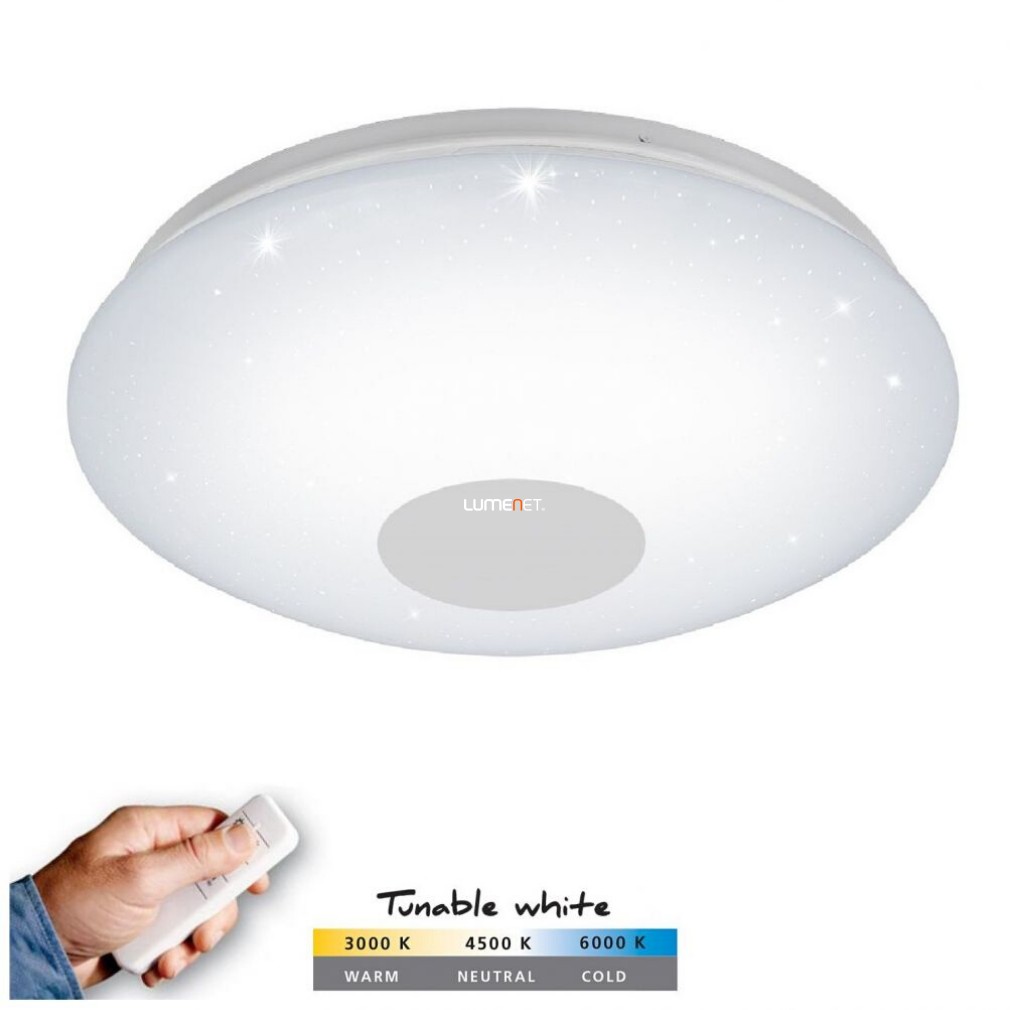 Távirányítós mennyezeti LED lámpa 20 W, hideg-melegfehér, 37,5 cm, fehér-szürke színű (Voltago)