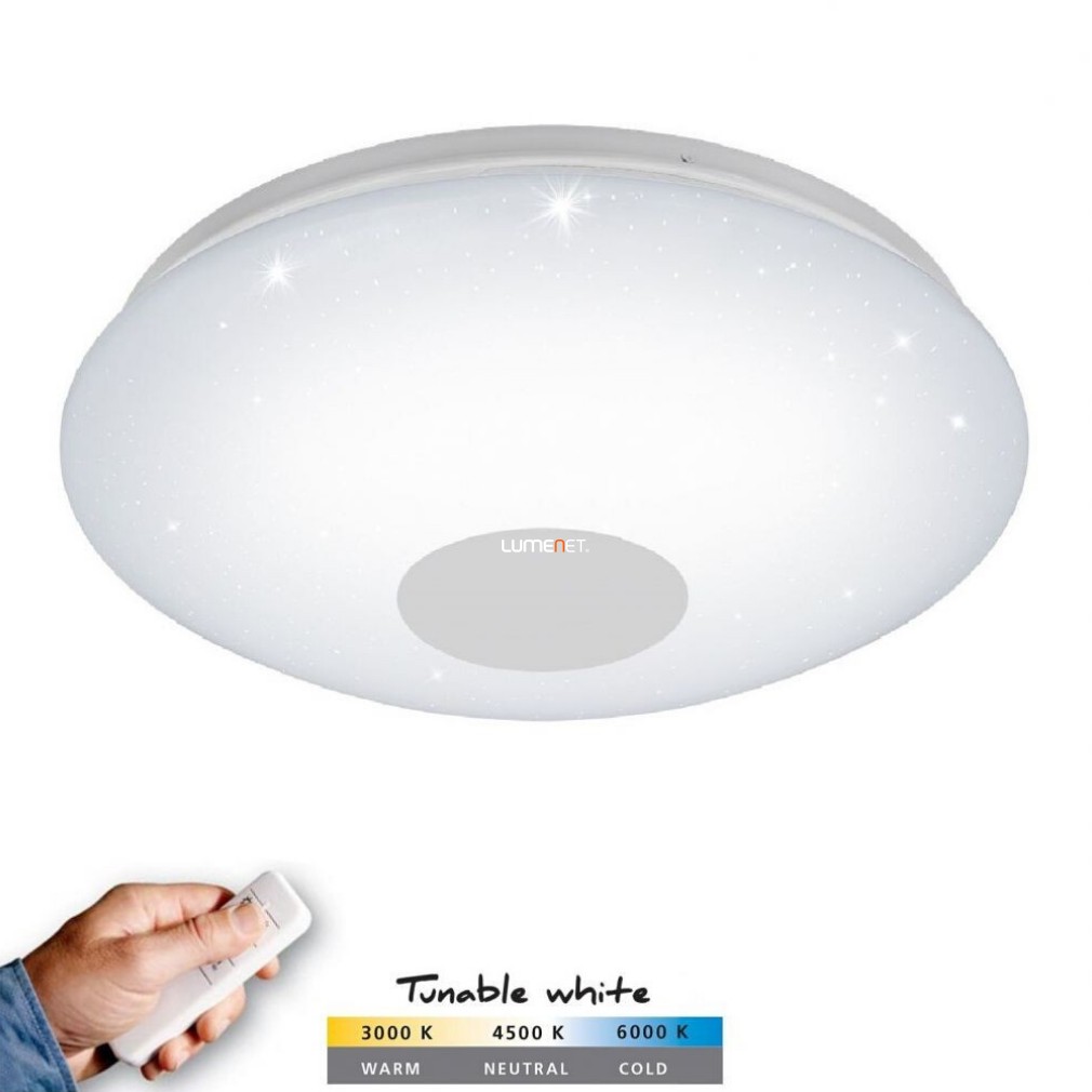 Távirányítós mennyezeti LED lámpa 30 W, hideg-melegfehér, fehér-szürke színű (Voltago)