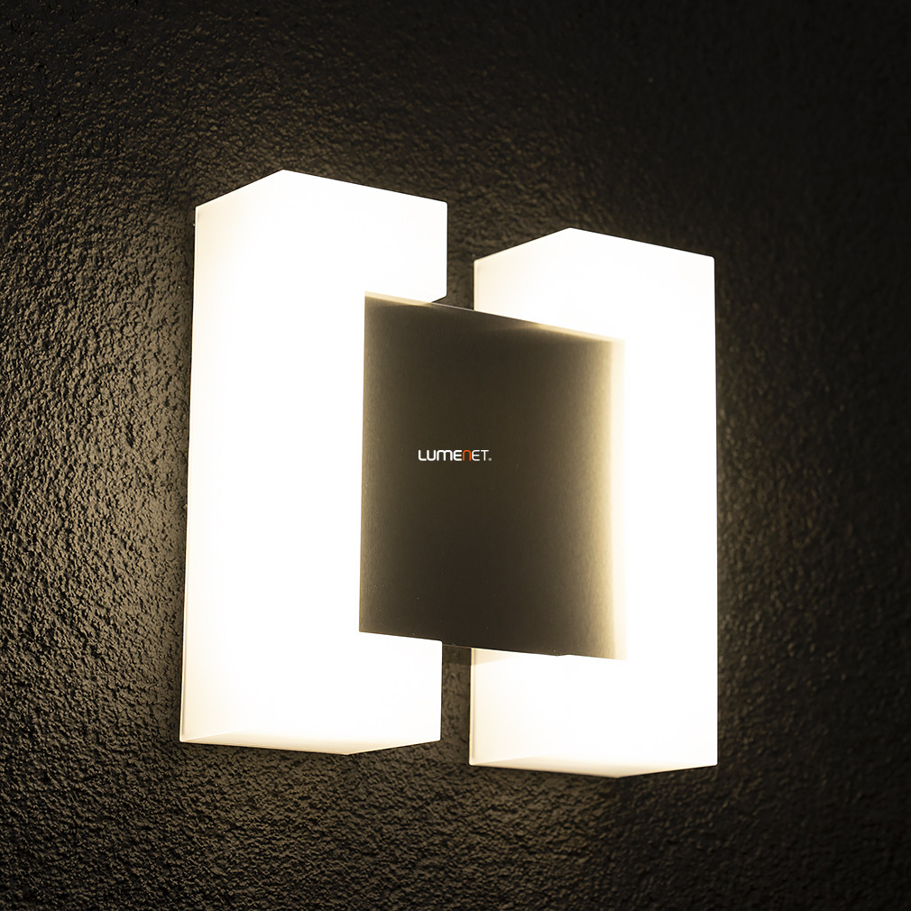 Modern kültéri fali LED lámpa ezüstszínű (Sitia)