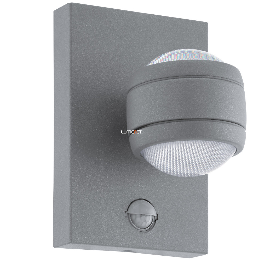 Kültéri fali LED lámpa mozgásérzékelővel, 7,4 W, melegfehér, szürke színű (Sesimba)