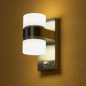   Mozgásérzékelős kültéri fali LED lámpa 12 W, melegfehér, ezüst-fehér színű - Atollari Eglo 96277