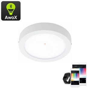   Szabályozható mennyezeti LED lámpa, kerek, 15,6 W, hideg-melegfehér, fehér színű - Fueva RGBW Eglo 96669