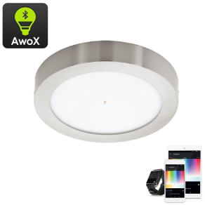   Szabályozható mennyezeti LED lámpa 21 W, hideg-melegfehér, nikkel színű - Fueva RGBW Eglo 96678