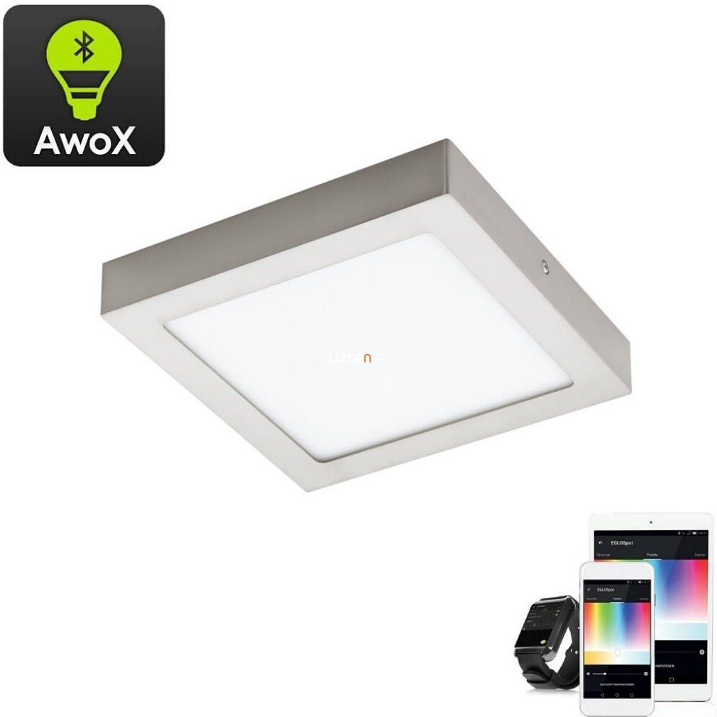 Eglo 96679 Fueva-C RGB mennyezeti LED panel nikkel IP20 225x225mm