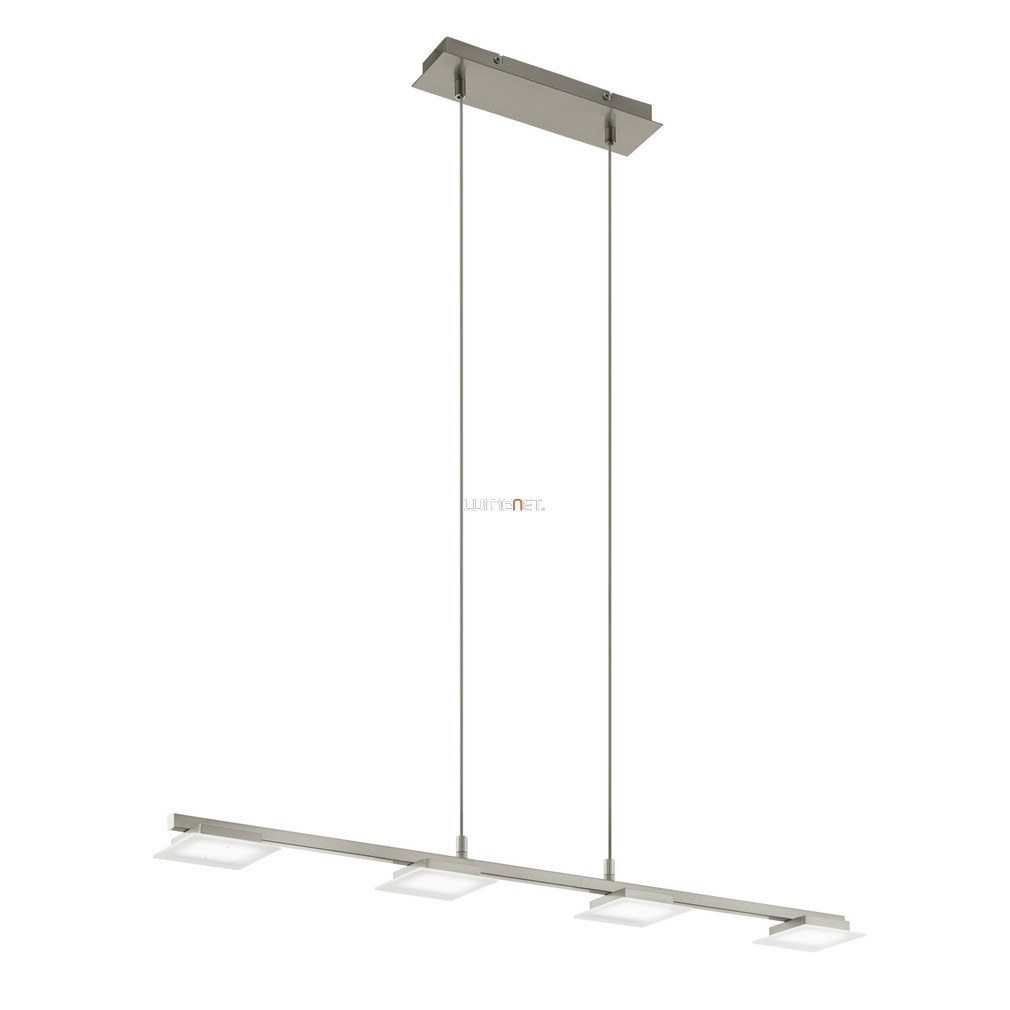 Függesztett LED lámpa, szögletes, 22 W, melegfehér, nikkel-opál - Laniena Eglo 97085