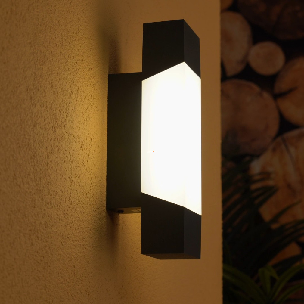 Kültéri fali LED lámpa 4,8 W, melegfehér, szürke-opál (Gorzano)