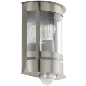   Mozgásérzékelős kültéri fali lámpa, ezüst - Tribano Eglo 97284