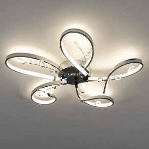   Hajlított mennyezeti LED lámpa kristály díszekkel - Vallemare Eglo 97487