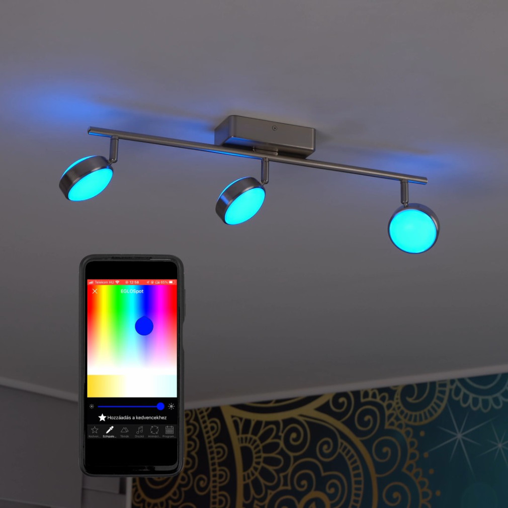 Szabályozható LED spotlámpa 15 W, hideg-melegfehér, nikkel-fehér színű (Corropoli RGBW)