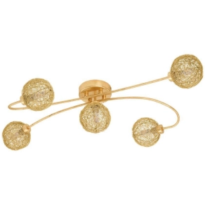   Gömbös mennyezeti lámpa 5 foglalattal arany színben - Caris 1 Eglo 97726