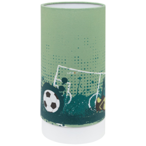   Asztali LED gyereklámpa, fehér-zöld színű 25 cm - Tabara Eglo 97763, 3000 K, 540 lm, 6 W