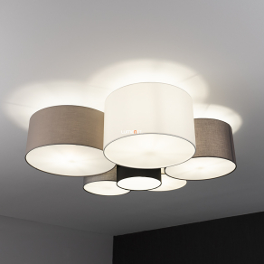   Mennyezeti lámpa hat foglalattal, barna-fehér-szürke színű - Pastore Eglo 97838