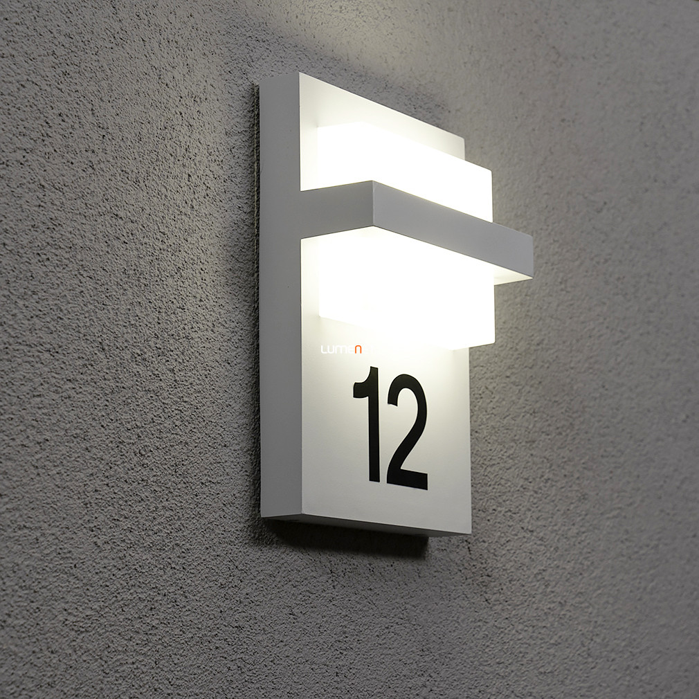 Kültéri házszámtábla világító fali LED lámpa betű és szám készlettel (Culpina)