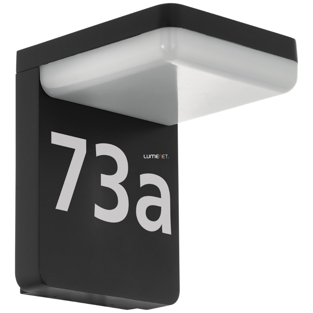 Bontott csomagolású Házszámtábla LED fénnyel, betű és szám matricákkal (Amarosi)