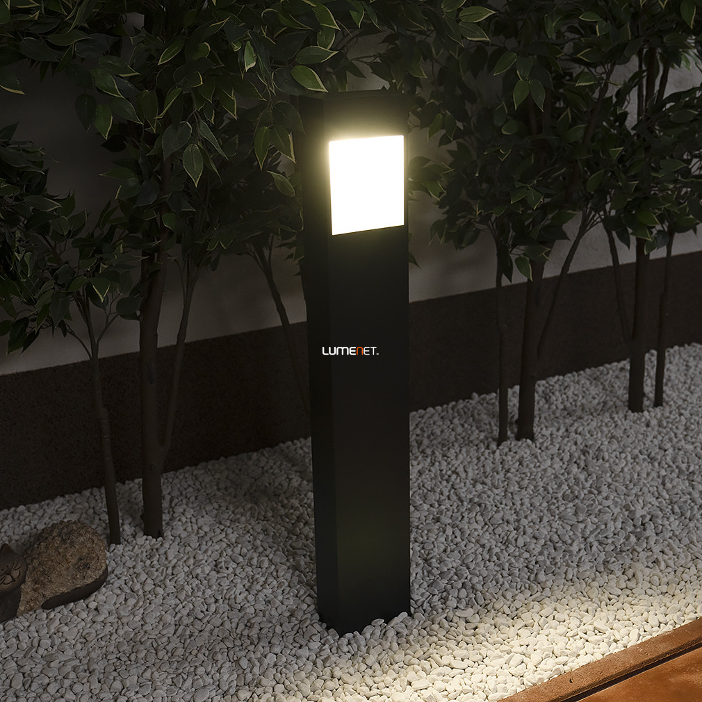 Kültéri szögletes LED állólámpa antracit színben (Manfria)