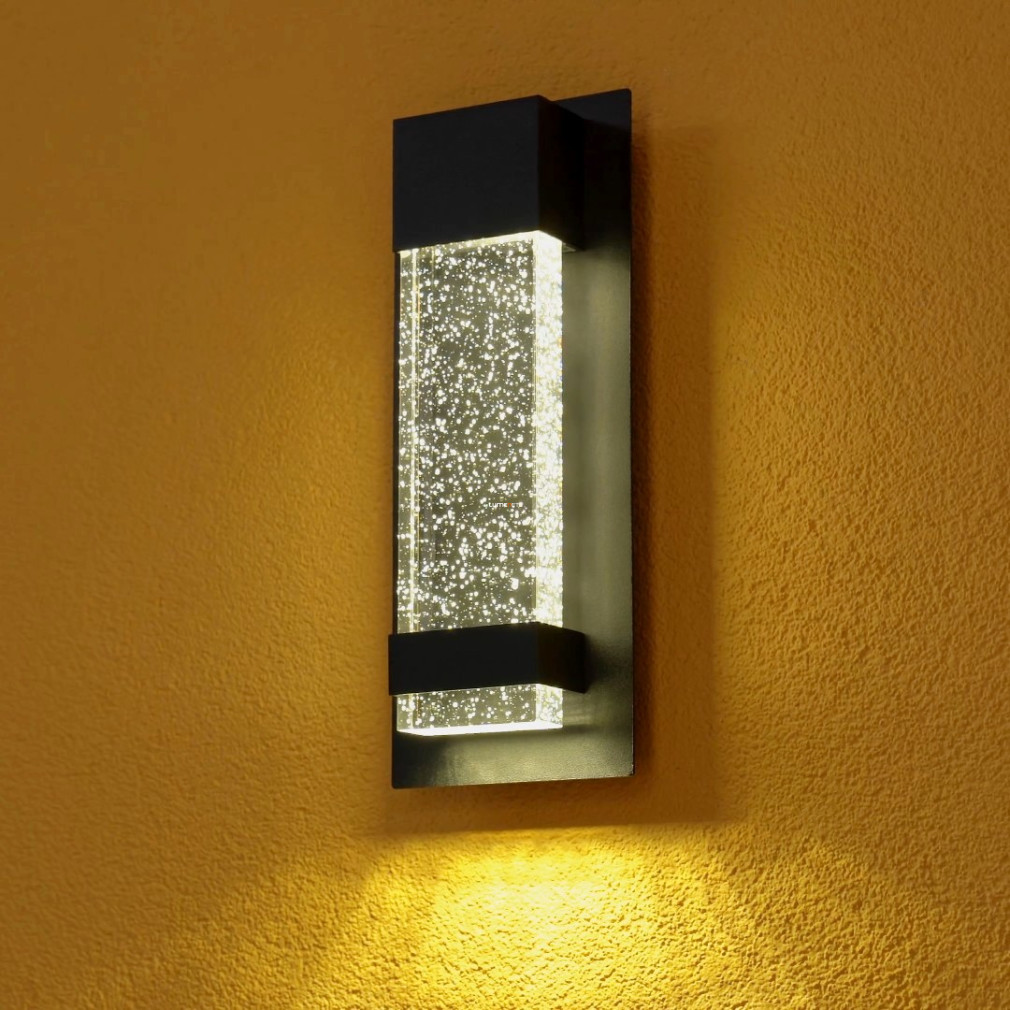 Kültéri fali LED lámpa 6,6 W, melegfehér, fekete-áttetsző (Villagrazia)