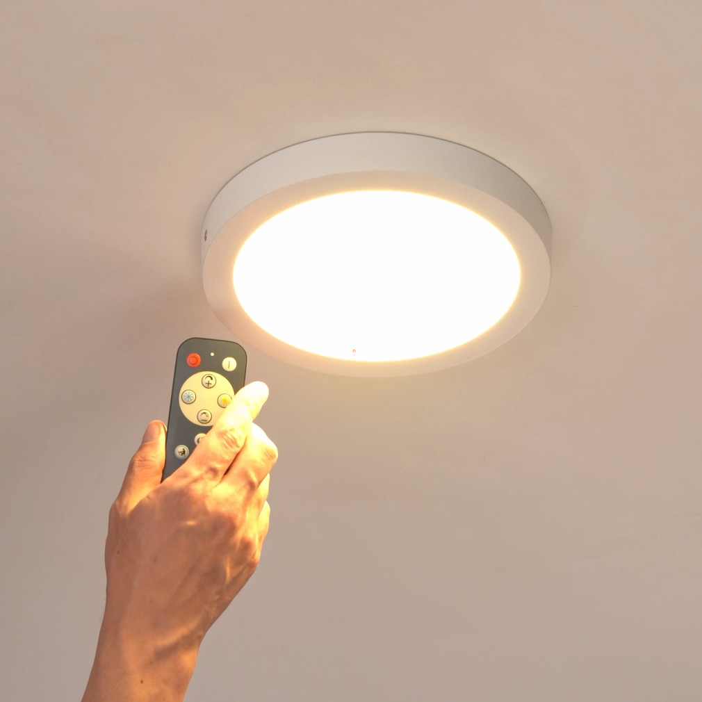 Távirányítós mennyezeti LED lámpa 14 W, hideg-melegfehér, fehér színű (Fueva)