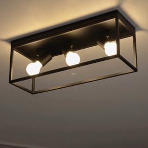   Mennyezeti lámpa három foglalattal, fekete - Silentina Eglo 98333