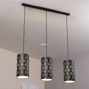   Mintás függesztett lámpa fekete három foglalattal - Ramon Eglo 98353