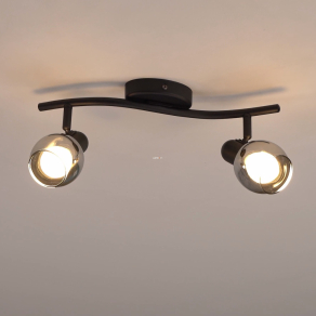   Spot lámpa két foglalattal, füstszínű-fekete - Pollica Eglo 98625