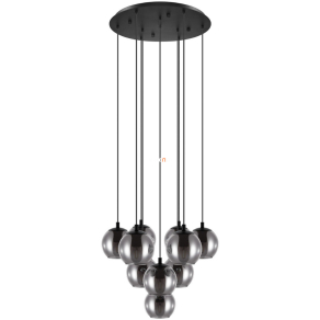   Csillár 10 foglalattal, füstszínű üveg, függesztett technika - Ariscani Eglo 98654