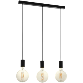   Függesztett lámpa három foglalattal, fekete - Pozueta Eglo 98662